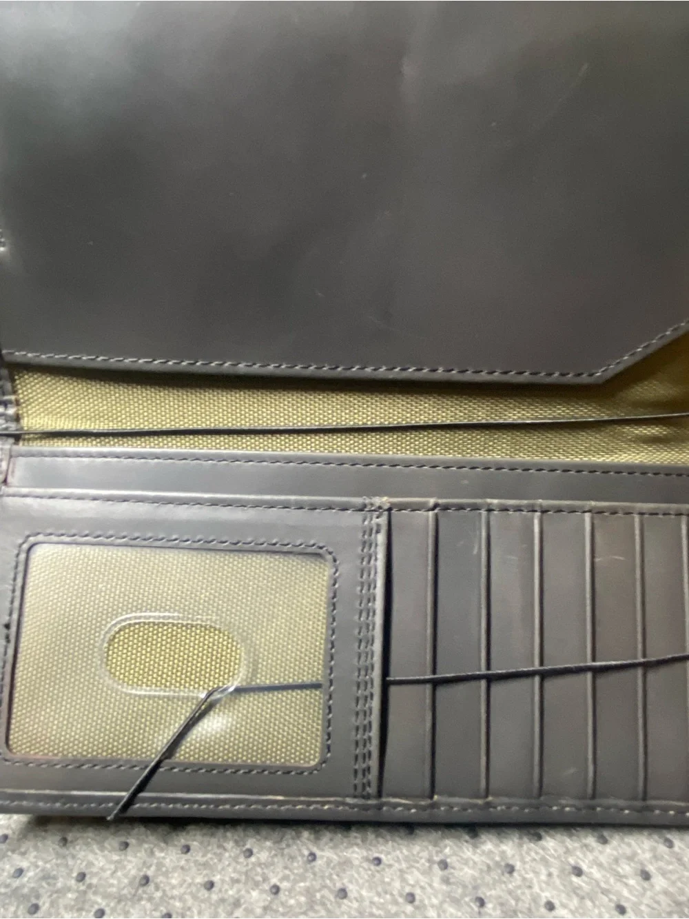 Carhartt Leather Triple-Stitched Rodeo Wallet Black WW0214 6 Card Pocket NWT